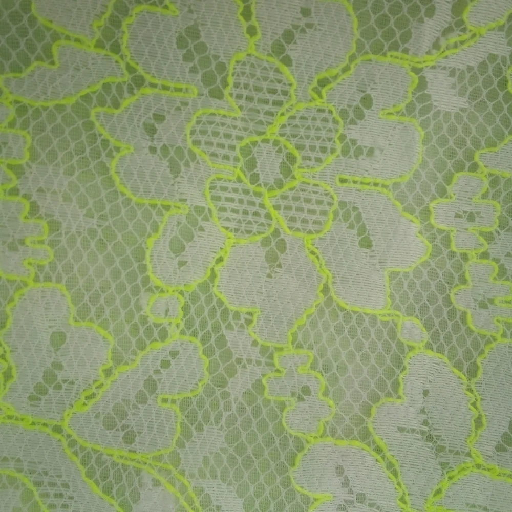 Vintage Lace Lime Neon Floral Infinity Neck Scarf